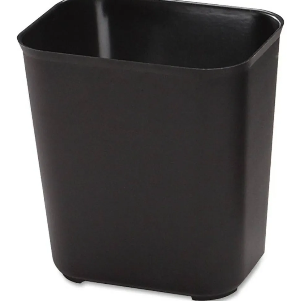 Rubbermaid Fire-Resistant Wastebasket, 7 Gallons, 15 1/2" x 14 1/2", Black