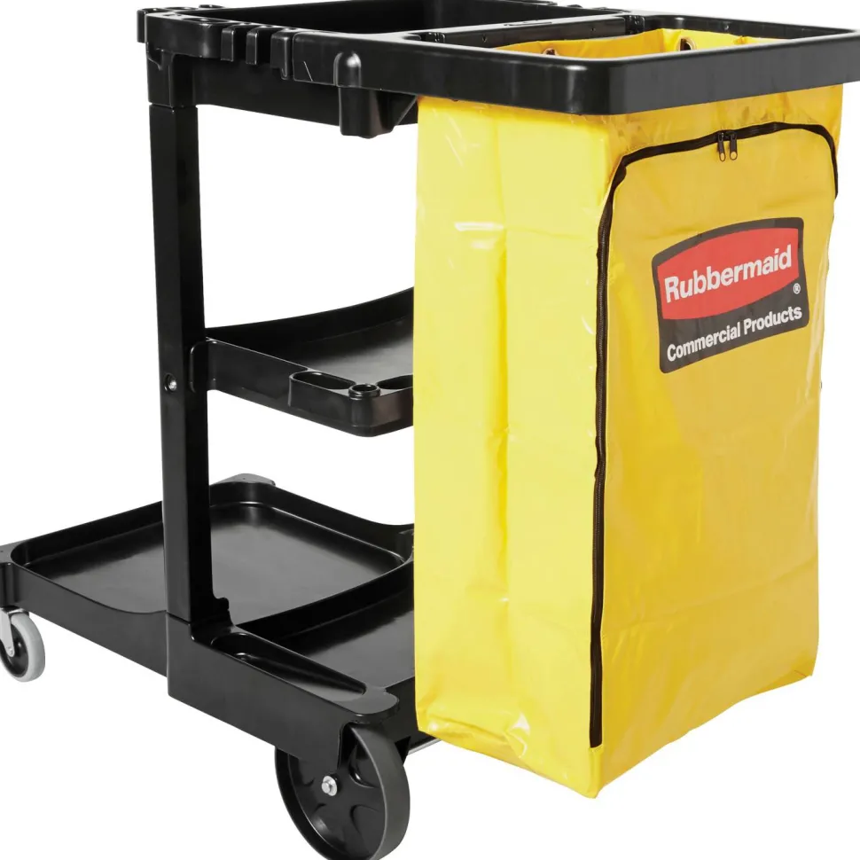 Rubbermaid Janitor Cart with 25-Gallon Zipper Vinyl Bag
