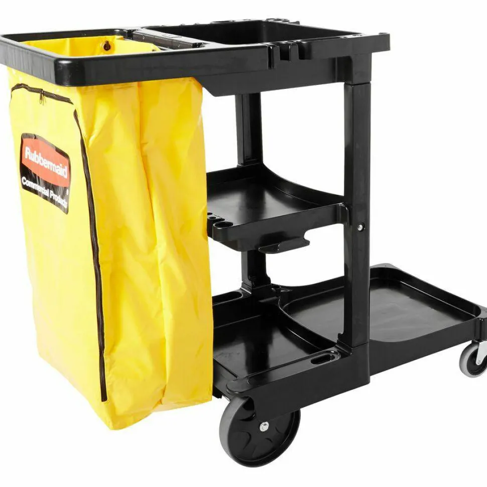 Rubbermaid Janitor Cart with 25-Gallon Zipper Vinyl Bag