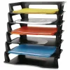 Rubbermaid Regeneration Letter Tray, 2 3/4"H x 9"W x 15 1/4"D, Black, 1 Pack Of 6 Trays