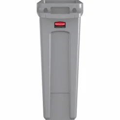 Rubbermaid Slim Jim Rectangular Plastic Waste Containers With Vent Channels, 23 Gallons, 30