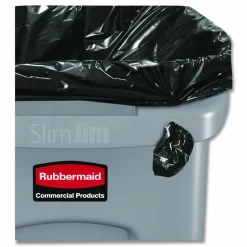Rubbermaid Slim Jim Rectangular Plastic Vented Waste Container, 16 Gallons, 25