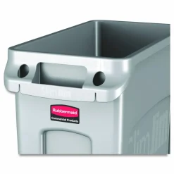 Rubbermaid Slim Jim Rectangular Plastic Vented Waste Container, 16 Gallons, 25