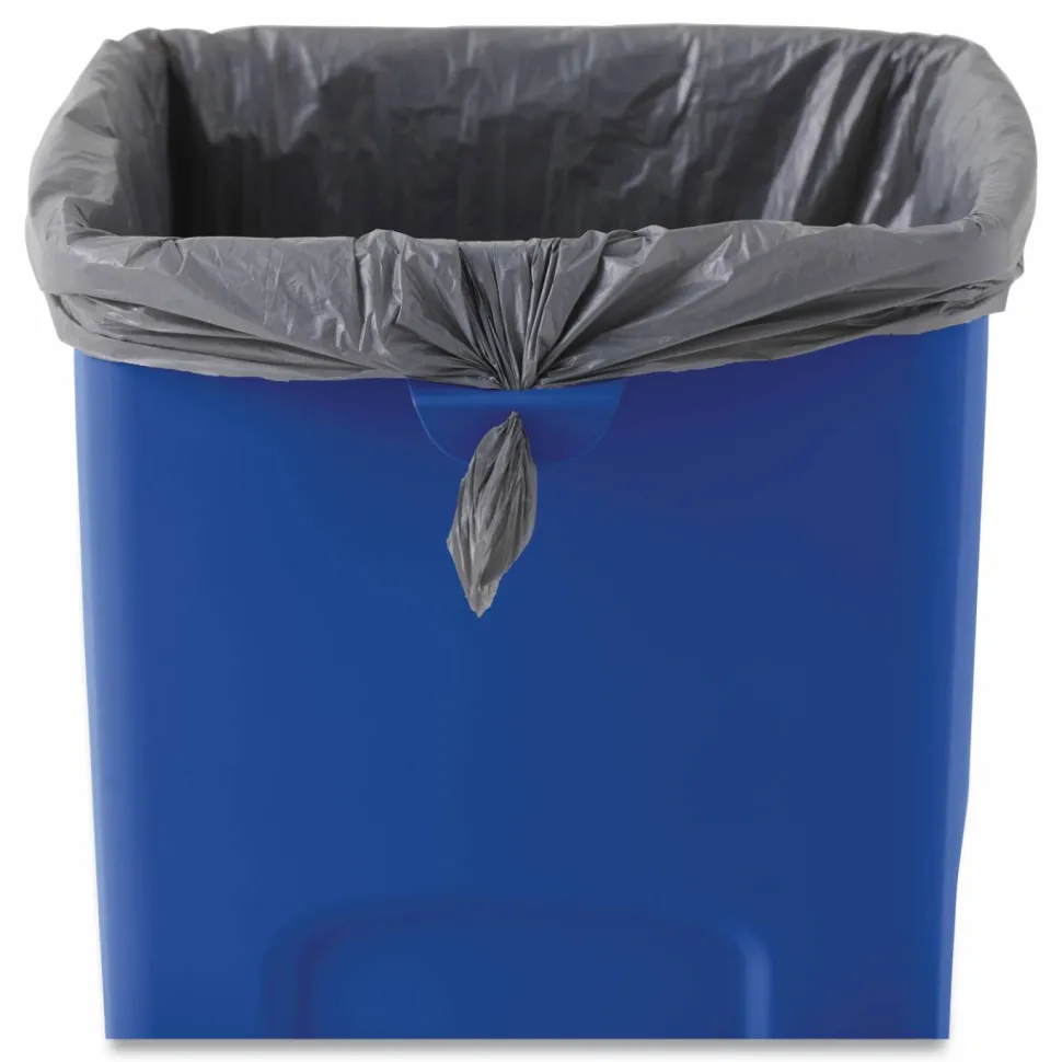 Rubbermaid Square Recycling Container, Blue/White
