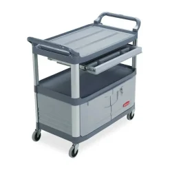 Rubbermaid Storage/Instrument Cart, 37 4/5"H x 40 3/5"W x 20"W, Gray