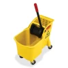 Rubbermaid Tandem Bucket/Wringer Combo Pack, 13 3/8"H x 16 3/8"W x 23 1/4"D, 31 Quarts
