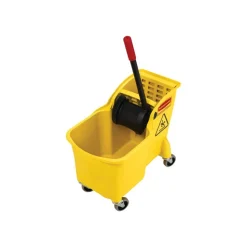 Rubbermaid Tandem Bucket/Wringer Combo Pack, 13 3/8"H x 16 3/8"W x 23 1/4"D, 31 Quarts