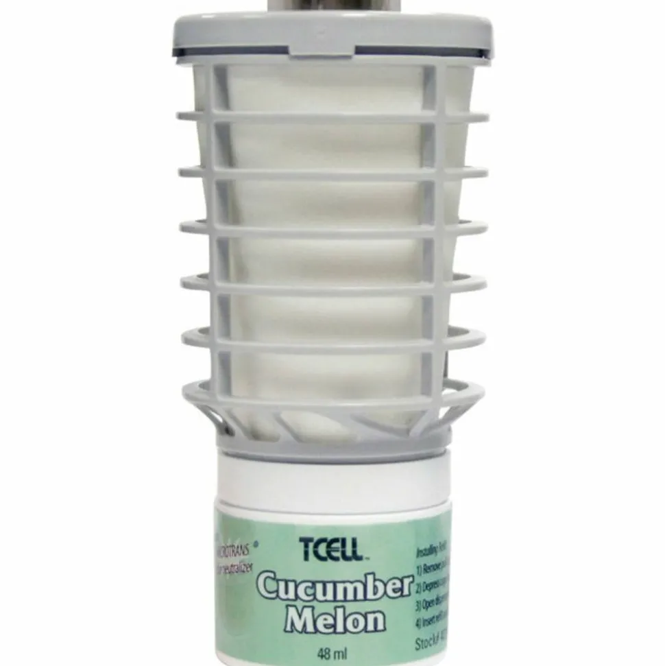 Rubbermaid TCell Air Freshener Refills, 1.62 Oz, Cucumber Melon, Case Of 6