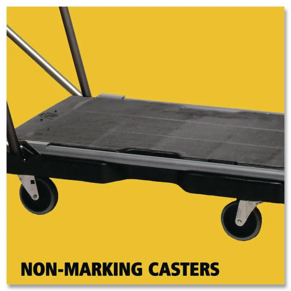 Rubbermaid Utility-Duty Home/Office Cart, 250 lb Capacity, 20.5 x 32.5, Platform, Black
