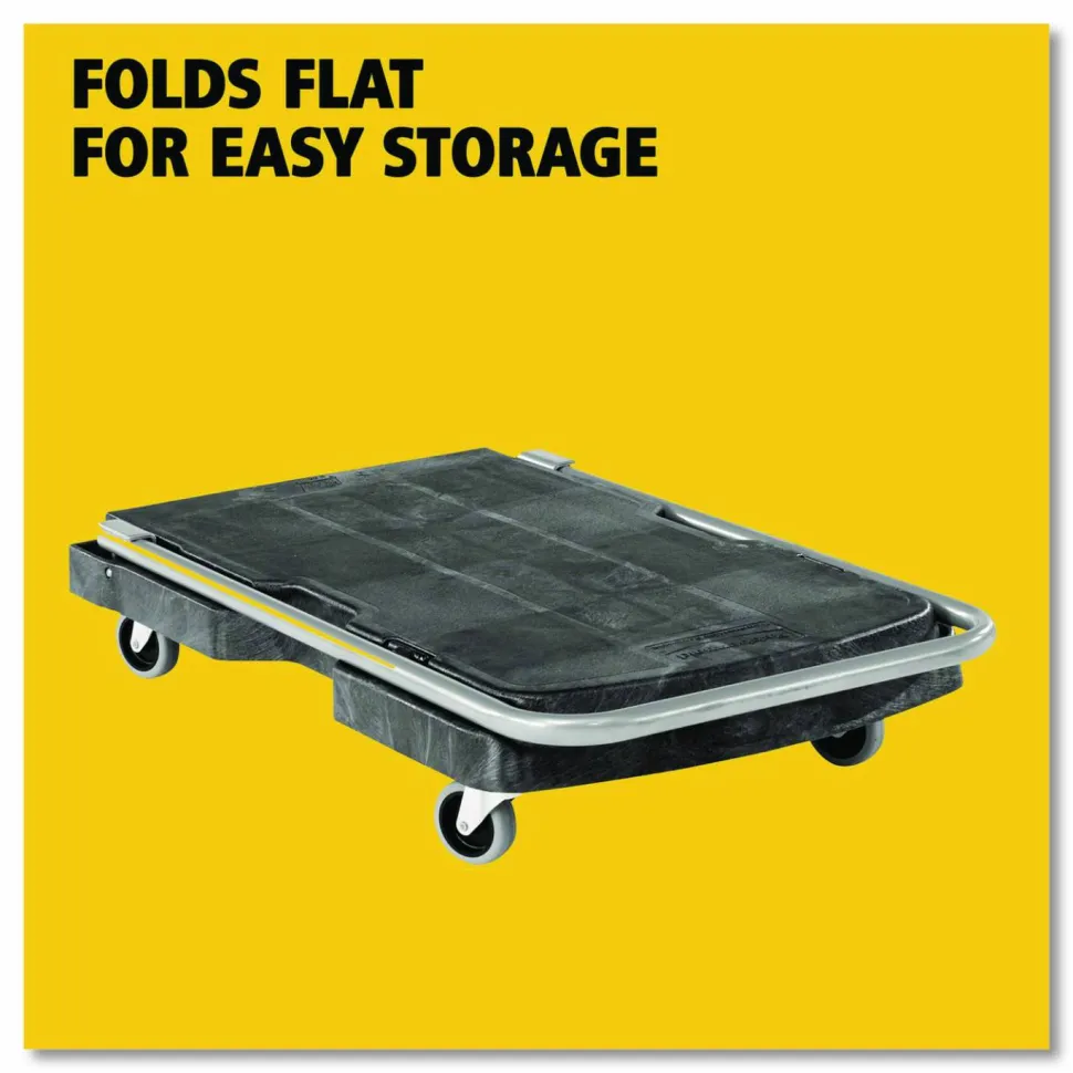 Rubbermaid Utility-Duty Home/Office Cart, 250 lb Capacity, 20.5 x 32.5, Platform, Black