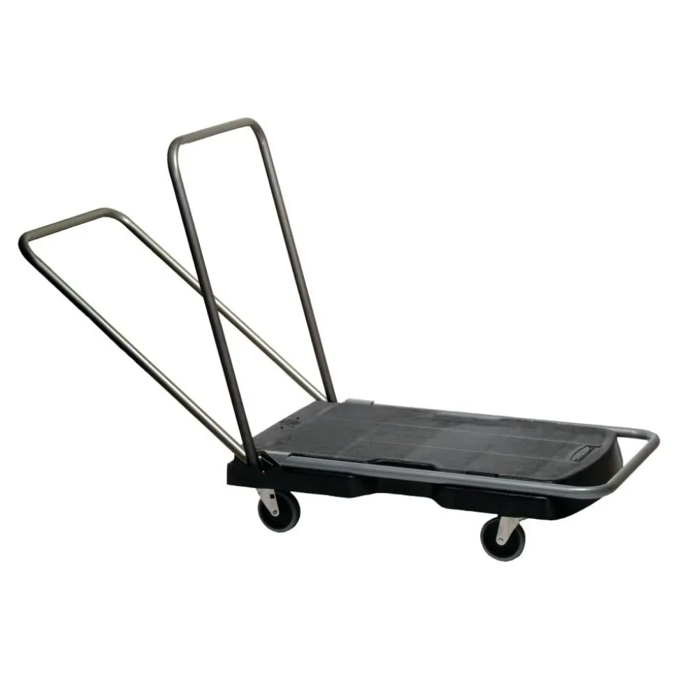 Rubbermaid Utility-Duty Home/Office Cart, 250 lb Capacity, 20.5 x 32.5, Platform, Black
