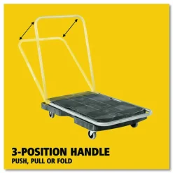 Rubbermaid Utility-Duty Home/Office Cart, 250 lb Capacity, 20.5 x 32.5, Platform, Black