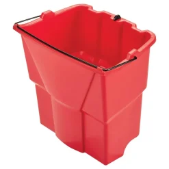 Rubbermaid WaveBrake 2.0 Plastic Dirty Water Bucket, 18 Qt, Red