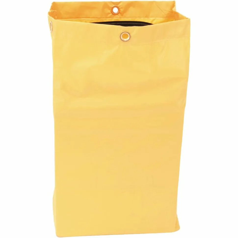 Rubbermaid Zippered Vinyl Cleaning Cart Bag, 24 Gallon, 30 1/2"H x 17 1/4"W x 10 1/2"D, Yellow