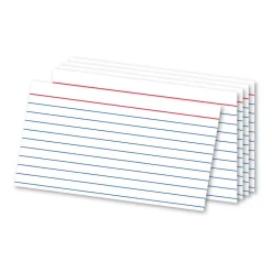 Ruled Index Cards, 3" x 5", White, Pack Of 300
