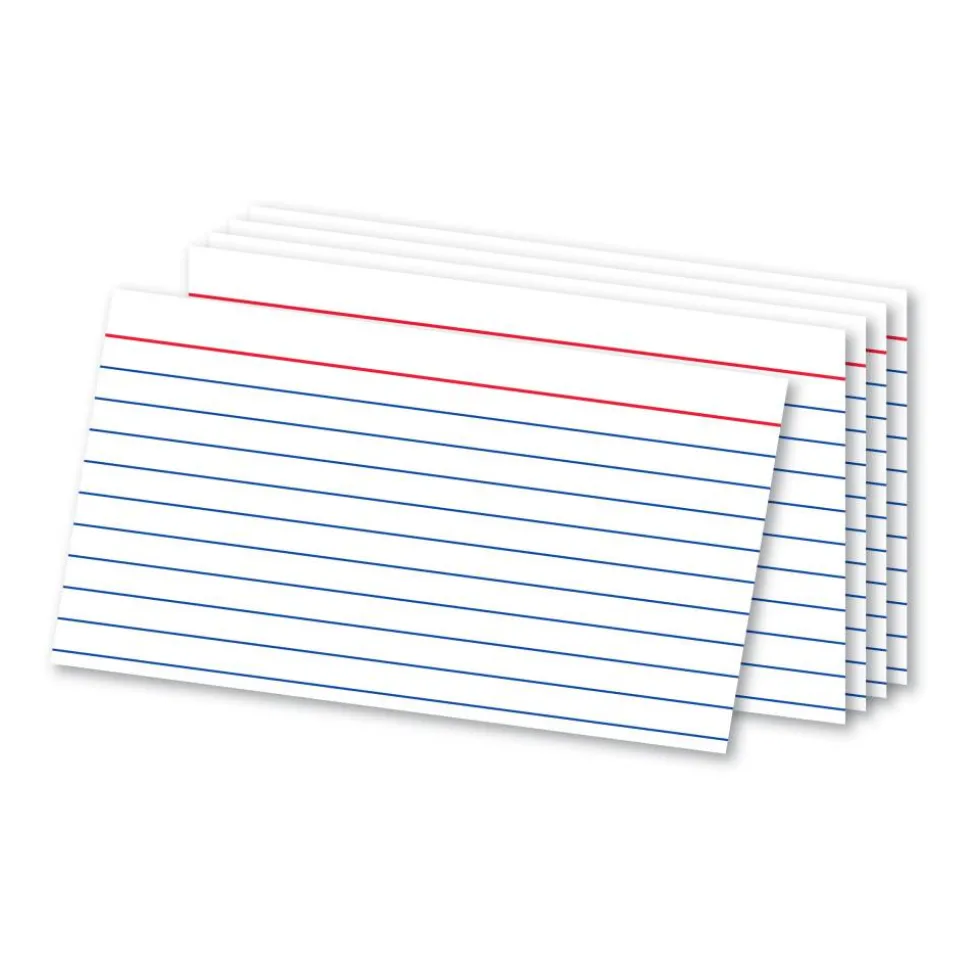Ruled Index Cards, 3" x 5", White, Pack Of 300