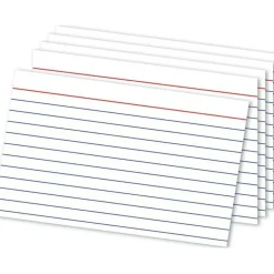 Ruled Index Cards, 4" x 6", White, Pack Of 300