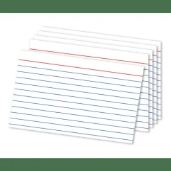 Ruled Index Cards, 4" x 6", White, Pack Of 300