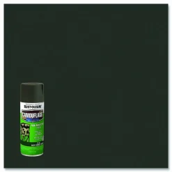 Rust-Oleum Camouflage Spray Paint, Flat Deep Forest Green, 12 oz Aerosol Can