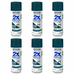 Rust-Oleum Painter's Touch 2X Ultra Cover Spray Paint, Ultra Matte Teal, 12 oz Aerosol Can, 6/Carton