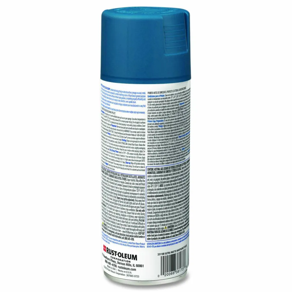 Rust-Oleum Painter's Touch 2X Ultra Cover Spray Paint, Ultra Matte Blue, 12 oz Aerosol Can