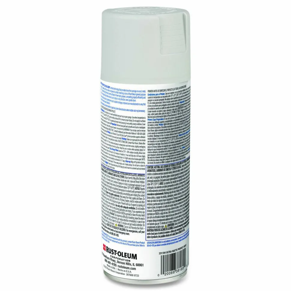 Rust-Oleum Painter's Touch 2X Ultra Cover Spray Paint, Ultra Matte Gray, 12 oz Aerosol Can
