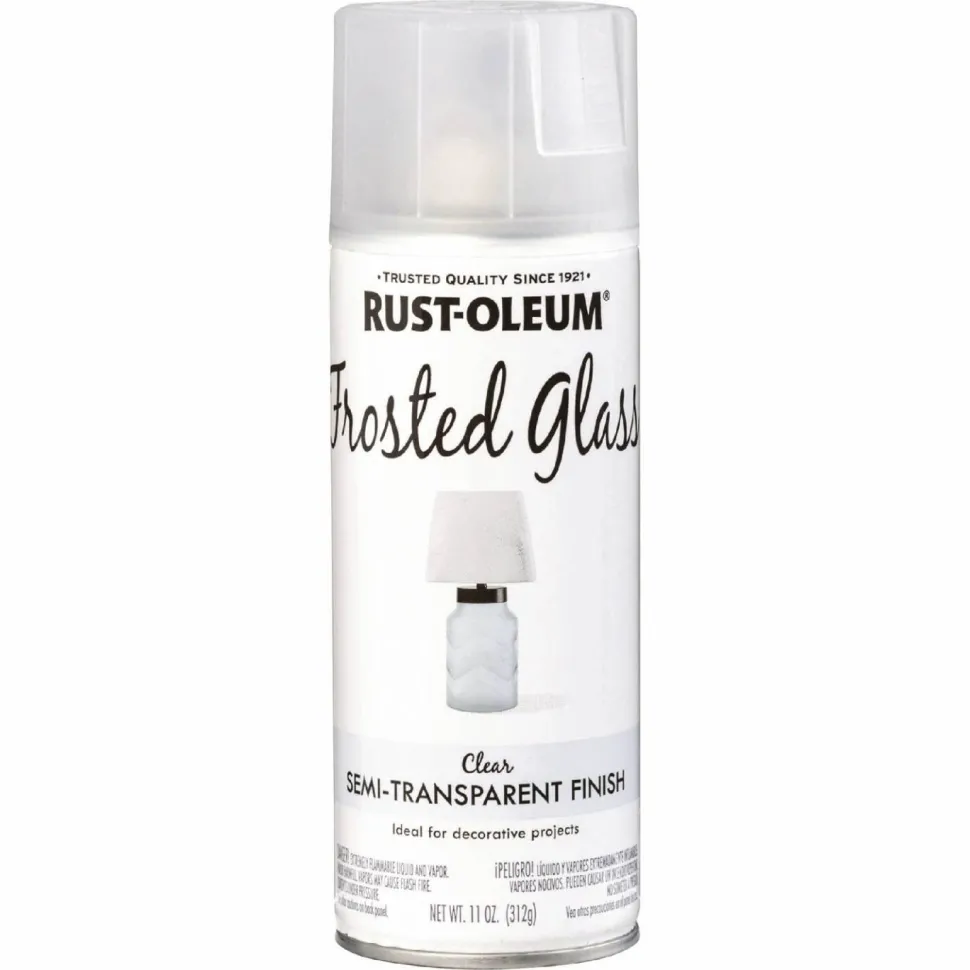 Rust-Oleum Specialty Frosted Glass Spray Paint, Matte Clear, 11 oz Aerosol Can, 6/Carton