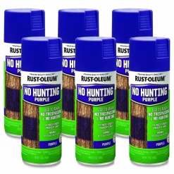 Rust-Oleum Specialty No Hunting Purple Spray Paint, Flat No Hunting Purple, 12 oz Aerosol Can, 6/Carton
