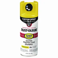 Rust-Oleum Stops Rust 5-in-1 Spray Paint, Gloss Sunburst Yellow, 12 oz Aerosol Can
