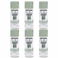 Rust-Oleum Ultra Matte Chalked Paint, Matte Country Gray, 12 oz Aerosol Can, 6/Carton