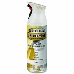 Rust-Oleum Universal Premium Spray Paint, Metallic Capiz, 11 oz Aerosol Can, 6/Carton