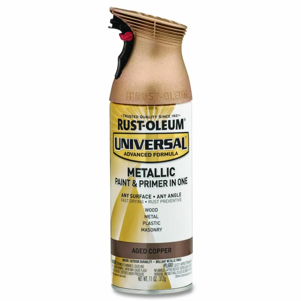 Rust-Oleum Universal Premium Spray Paint, Aged Copper, 12 oz Aerosol Can, 6/Carton