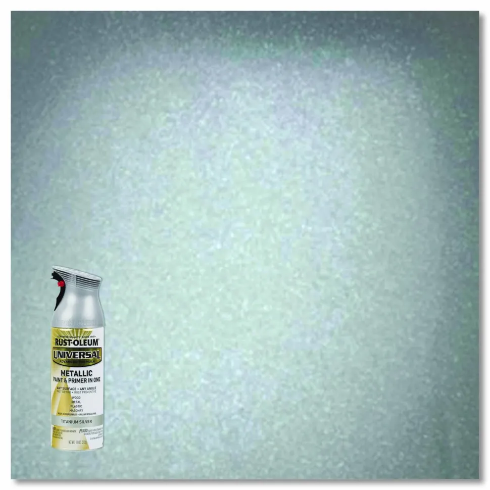 Rust-Oleum Universal Premium Spray Paint, Metallic Silver, 12 oz Aerosol Can, 6/Carton