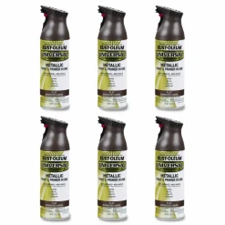 Rust-Oleum Universal Premium Spray Paint, Flat Amber, 12 oz Aerosol Can, 6/Carton