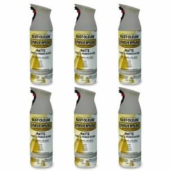Rust-Oleum Universal Premium Spray Paint, Matte Greige, 12 oz Aerosol Can, 6/Carton