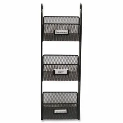 Safco Onyx Breakroom Organizer, 3 Compartments, 6