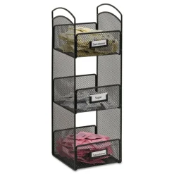 Safco Onyx Breakroom Organizer, 3 Compartments, 6