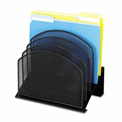 Safco Onyx Mesh 5-Tier Desk Organizer, 12