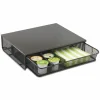 Safco Onyx One Drawer Hospitality Organizer, 5 Compartments, 12.5 x 11.25 x 3.25, Black
