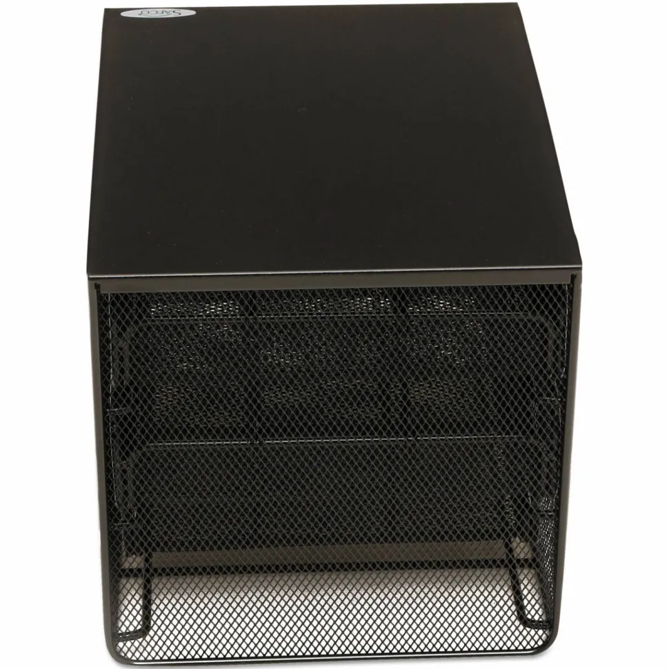 Safco Onyx Three Drawer Hospitality Organizer, 7 Compartments, 11.5 x 8.25 x 8.25, Black