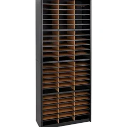 Safco Value Sorter Steel Corrugated Literature Organizer, 72 Compartments, Black