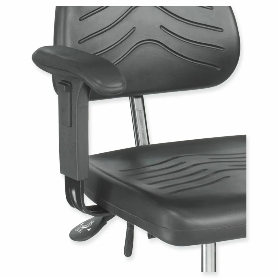 Safco Adjustable T-Pad Armrest for Safco Task Master Series Chairs, 3 x 9.75 x 11.5, Black, 2/Set