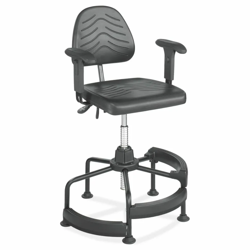 Safco Adjustable T-Pad Armrest for Safco Task Master Series Chairs, 3 x 9.75 x 11.5, Black, 2/Set