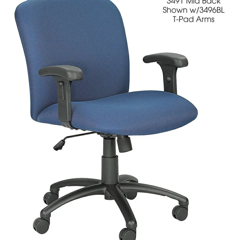 Safco Armrests For Uber High-Back Chairs, T-Shaped, Black