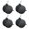 Safco Carpet Casters for AlphaBetter Desks, 2.5" Wheel, Black, 4/Set