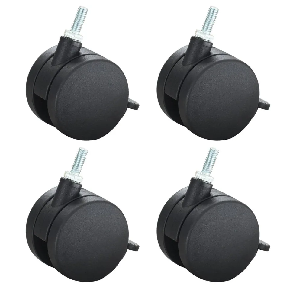 Safco Carpet Casters for AlphaBetter Desks, 2.5" Wheel, Black, 4/Set
