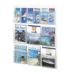 Safco Clear2c™ 6 Magazine and 6 Pamphlet Display