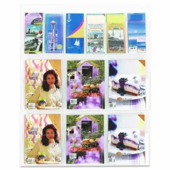 Safco Clear2c™ 6 Magazine and 6 Pamphlet Display