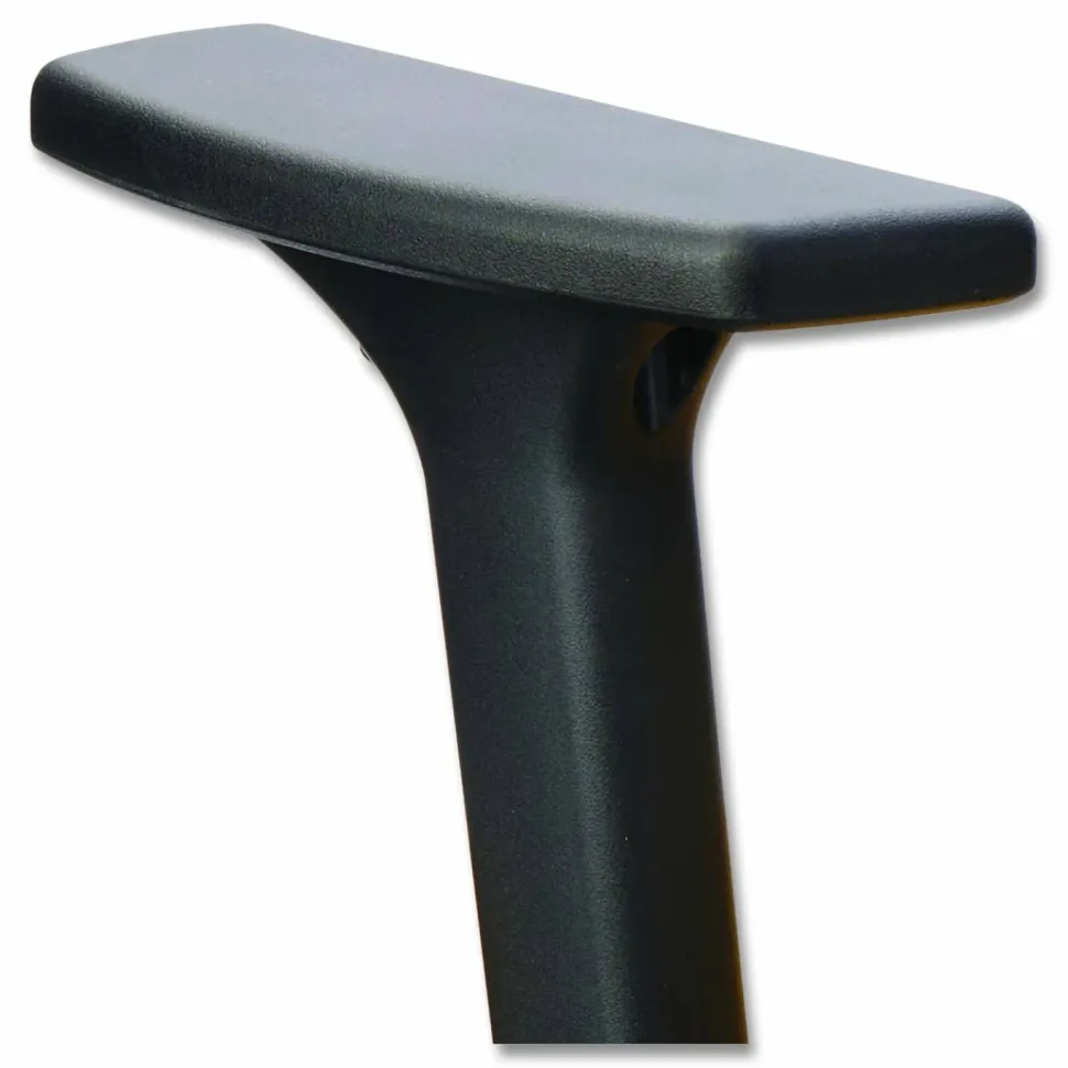 Safco Commute Chair T-Bar Arm Set, Black, 2/Set