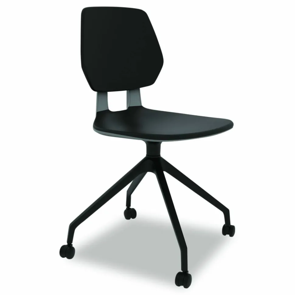 Safco Commute Chair T-Bar Arm Set, Black, 2/Set